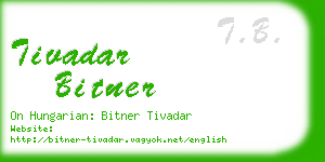 tivadar bitner business card